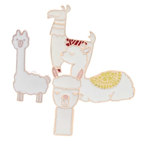 LRXIYODE 4 Stück Teiliges Tier Broschen Niedliche Emaille Anstecknadeln Kreative Broschen Clips für Kleidung Schal Tasche Langlebig Rostfrei als für Damen und Freunde von LRXIYODE