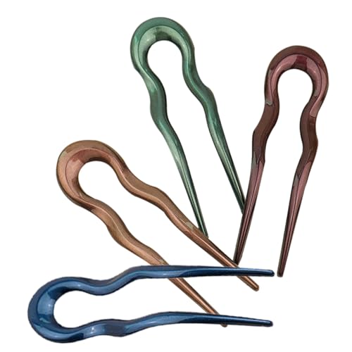 LRXIYODE 4 Stück Teiliges U förmige Haarnadeln für Damen Vintage Haarschmuck mit Stabilem Design Sicherer Sitz für Lange Haare Vielseitig für Alltag und Festliche Anlässe Geeignet von LRXIYODE