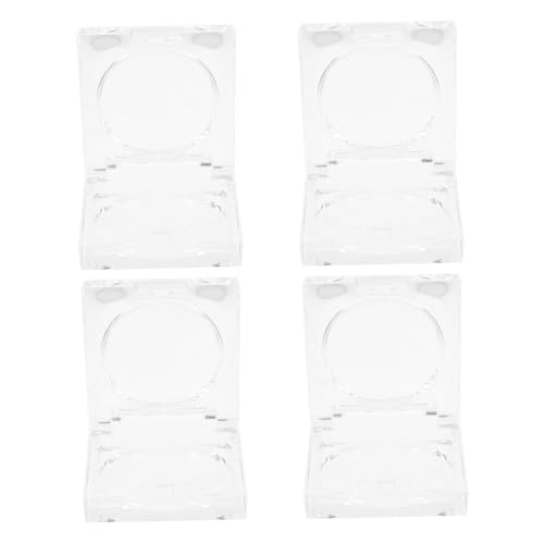 LRXIYODE 4 Stück Transparente Leere Kosmetikdosen Quadratisch Praktische Aufbewahrungsbox für Highlighter Lidschatten DIY Make up Palette Reisefreundlich Kompakt von LRXIYODE