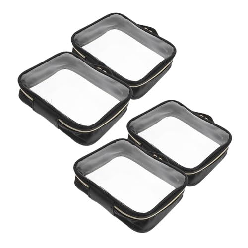 LRXIYODE 4 Stück Transparente wasserdichte PVC Kosmetiktasche mit Reißverschluss und Henkel Praktische Aufbewahrungstasche für Reisen Make up und Urlaub Portable Kulturtasche für Damen LRXIYODE 4 Stück Transparente wasserdichte PVC Kosmetiktasche mit Reißverschluss und Henkel Praktische Aufbewahrungstasche für Reisen Make up und Urlaub Portable Kulturtasche für Damen von LRXIYODE