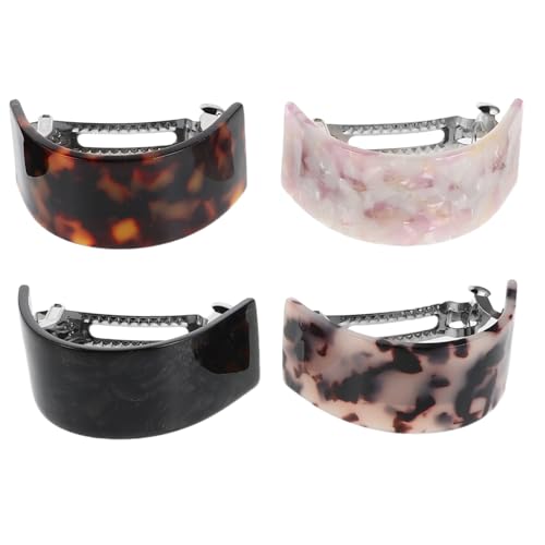 LRXIYODE 4 Stück U Förmige Leopard Print Haarklammern für Frauen Sicherer Vielseitige Ponytail Französisch Inspirierte Haar Accessoires für Dünnes Dickes Haar von LRXIYODE