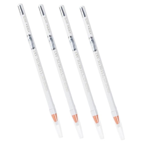 LRXIYODE 4 Stück Wasserfester Weißer Augenbrauenstift und Eyeliner Langlebig Wischfest Sanft Auftragend für Präzises Augen Make Up bei Frauen für Tattoo Make Up und Alltag von LRXIYODE