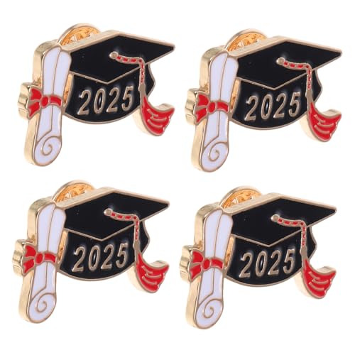 LRXIYODE 4 Stücke Teiliges Doktorhut Anstecknadel Metallbrosche Graduation Cap Design für Kleidung Rucksäcke Schals Abschlussfeier Reversnadel Damen Accessoire von LRXIYODE