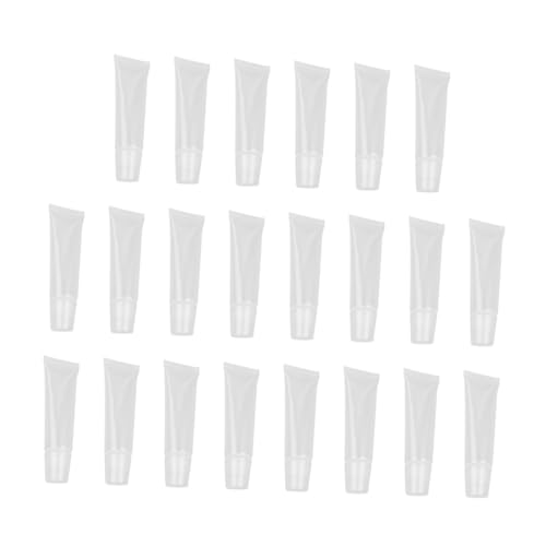 LRXIYODE 40 Stück Lippenbalsam Tuben Transparente Nachfüllbehälter für Lipgloss Weiche Auslaufsichere Kosmetikdöschen für DIY Lippenpflege Wiederverwendbar für Frauen und Mädchen von LRXIYODE