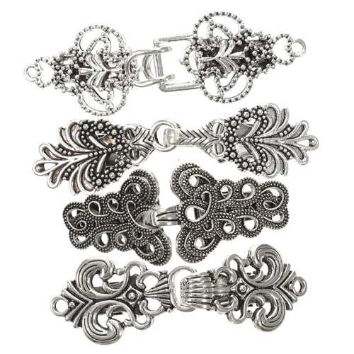 LRXIYODE 4Stücke Kragenbroschen Clips für Pullover Strickjacken Eleganter Metallverschluss Antikem für Frauen für Verschiedene Outfits Anlässe von LRXIYODE