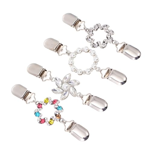 LRXIYODE 4Stücke Teiliges Vintage Strickjacke Clips für Damen Brosche Legierung Schal Clip für Formelle Lässige Anlässe Verleiht Jedem Outfit Einen von LRXIYODE