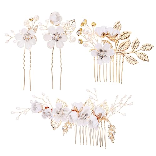 LRXIYODE 4stücke Blumen Haar Kamm Haar Stab Pin Braut Kopfschmuck Hochzeit Zubehör Für Frauen Mädchen Zum Besonderen Anlass Mit Blumendekor von LRXIYODE