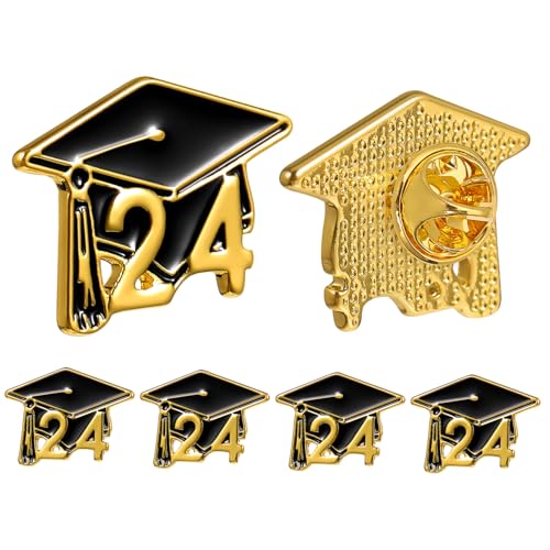 LRXIYODE 5 Stück Teiliges Abschlussbroschen Doktorhut Anstecknadeln Strapazierfähige Verblassungsbeständige Kleidungsbroschen Schmuckaccessoires für Abschlussfeier für Taschen und Kleidung von LRXIYODE