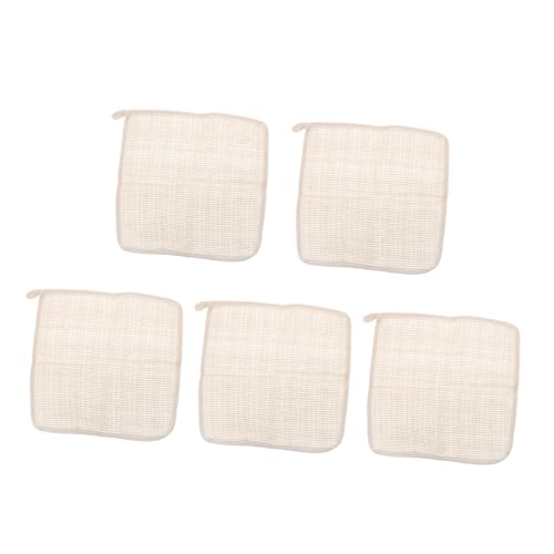 LRXIYODE 5 Stück Teiliges Dickes Peeling Badetuch aus Baumwoll Leinen Sanfter Rückenschrubber und Gesichtswaschlappen für Dusche Effektive Hautreinigung und Durchblutungsförderung von LRXIYODE