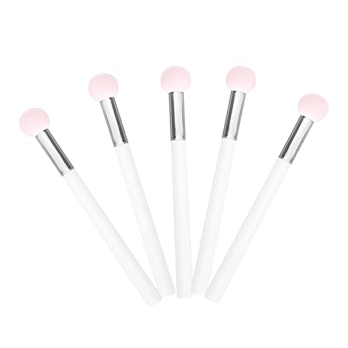 LRXIYODE 5 Stück Teiliges Make Up Pinsel mit Schwammkopf Trocken und Nass Verwendbar Hoher Dichte Elastisch Geeignet für Concealer und Puder Praktisches Schönheitswerkzeug für Frauen zu von LRXIYODE