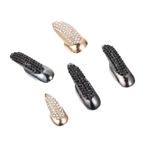 LRXIYODE 5stücke Modischer Fingergelenkring Im Punk Style Mit Strass Fingerring Schmuck Aus Hochwertigem Material Modeaccessoires Für Handgelenk von LRXIYODE