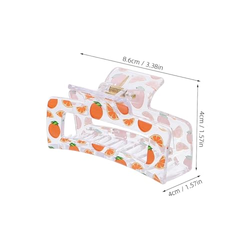 LRXIYODE 5 Stück Teiliges Transparente Haarklammern mit Fruchtmotiv Große Haarklammer für Dickes und Dünnes Haar Schmerzfreie Haarklammer Damen Stabiles Material Vielseitig für Geburtstag von LRXIYODE