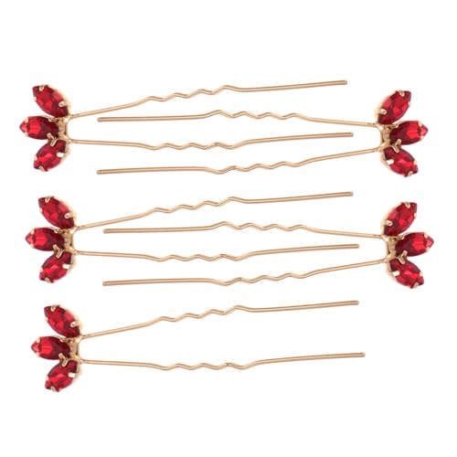 LRXIYODE 5 Stück Teiliges U Förmiges Haarnadel mit Roten Rhinestones Braut Haarschmuck Hochzeits Haarspangen für Festliche Anlässe und Partys Vielseitig Einsetzbar für Look LRXIYODE 5 Stück Teiliges U Förmiges Haarnadel mit Roten Rhinestones Braut Haarschmuck Hochzeits Haarspangen für Festliche Anlässe und Partys Vielseitig Einsetzbar für Look von LRXIYODE