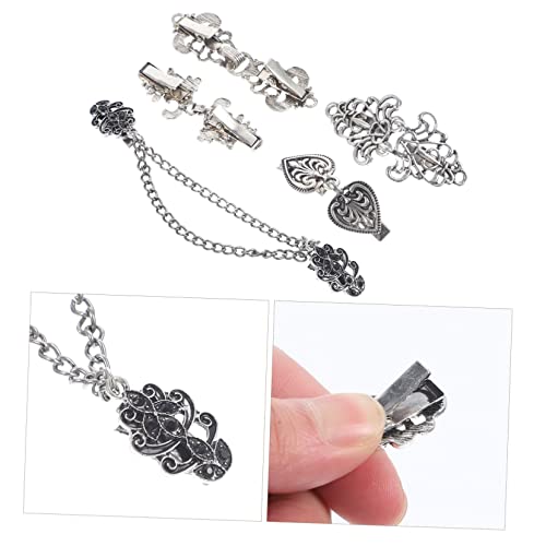 LRXIYODE 5 Stück Teiliges Vintage Cardigan Clips Dekorative Strickjacken Verschlüsse Langlebiger Broschen mit Blumenmuster Vielseitig für Pullover Kleider Schals Geeignet Elegant und von LRXIYODE