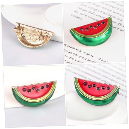 LRXIYODE 5 Stück Wassermelonen Broschen Anstecknadeln für Damen Modische Fruchtform Leicht zu Befestigen Schonend für Kleidung als für Familie und Freunde von LRXIYODE