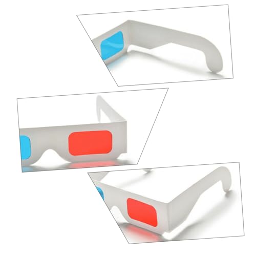 LRXIYODE 50 Stück Anaglyph Papierbrillen Blau für Filme und Spiele Kartonbrille für Erwachsene Leicht Tragbar für Camping Reisen von LRXIYODE