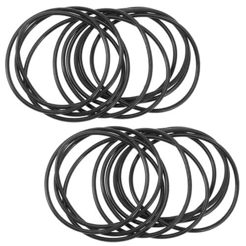 LRXIYODE 50 Stück Elastische Silikon Jelly Armbänder Leichte Glatte Oberfläche Einfache Handgelenkbänder für Handwerk Vielseitig Verwendbar Hautfreundlich Schwarz von LRXIYODE