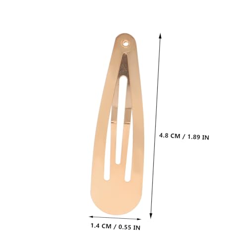LRXIYODE 50 Stück Haarklammern Metall Snap Clips für Mädchen und Kleinkinder Einfache Goldfarbene Haarspangen Langlebige Haarschmuck Accessoires für und Pferdeschwanz von LRXIYODE