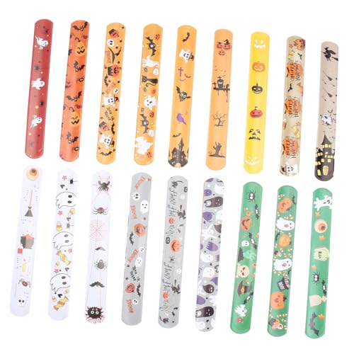 LRXIYODE 50 Stück Pack Halloween Party Ring Armbänder mit Motivmix Langlebige Partyarmbänder für Trick Treating Halloween Dekoration und Partyzubehör von LRXIYODE