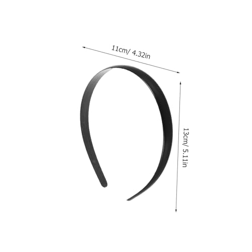 LRXIYODE 50 Stück Schwarzer Harter Plastik Haarreif mit Glatten Kanten Elastisches Strapazierfähiges Haarband für Frauen und Mädchen Modisches Haarschmuck Alltag und Party von LRXIYODE