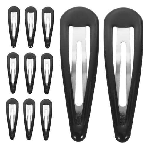 LRXIYODE 50 Stück Snap Haarspangen Schwarze Rutschfeste Metall Haarclips für Damen Stilvolle Haarklammern für Alltag und Besondere Anlässe von LRXIYODE