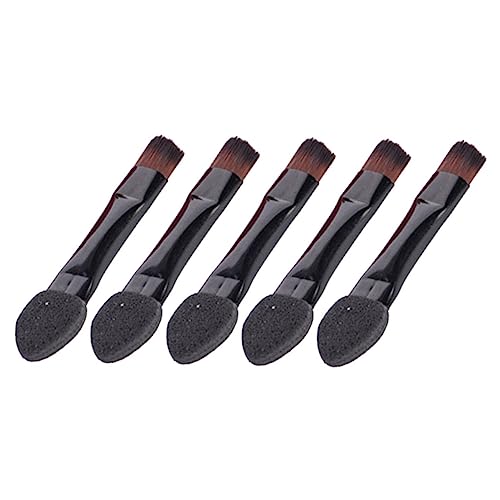 LRXIYODE 50 Stück Teiliges Doppelseitiger Lidschatten Schwamm Applikatoren Schwarz Weiche Schaumstoffspitzen Stark Haftend für Präzises Verblenden und Augen Make Up Geeignet für Anfänger von LRXIYODE