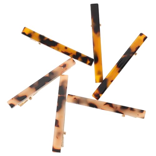 LRXIYODE 6 Stück Acetat Haarclips Leopard Muster Leichte Rutschfeste Haarklammern für Dünnes Haar Vielseitige Styling Accessoires für Damen und Alltag Langlebige Haarklammern von LRXIYODE