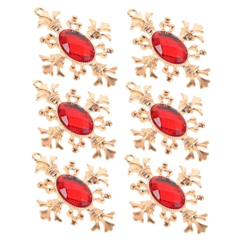 LRXIYODE 6 Stück Barock Kreuz Anhänger aus Legierung mit Design Funkelnden Strasssteinen Leichtem DIY Schmuckzubehör für Halsketten Armbänder Ohrringe Bastelbedarf von LRXIYODE