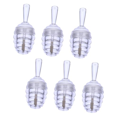 LRXIYODE 6 Stück Honeycomb Lip Gloss Tubes aus Robustem Abs Klare Kosmetische Lippenstiftbehälter Kompakt und Leicht für DIY Lippenbalsam und Lipgloss zum Nachfüllen und Mitnehmen von LRXIYODE