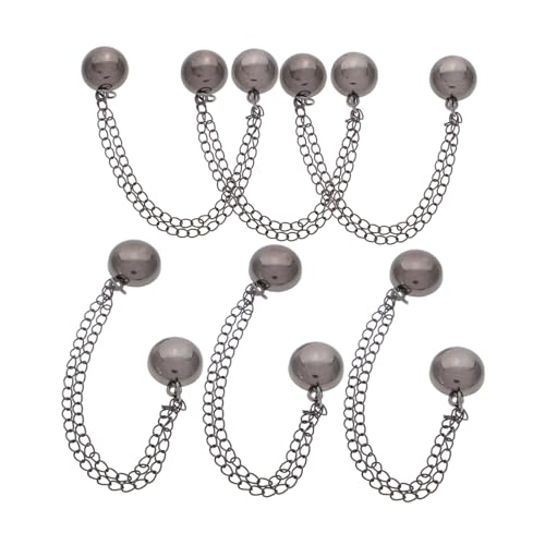 LRXIYODE 6 Stück Magnetische Hosenclips zum Saumfixieren Verstellbare Stabile Klemmverschlüsse für Damenhosen Robust Dragging Einfache Nutzung Nähen Langlebig Schwarz von LRXIYODE