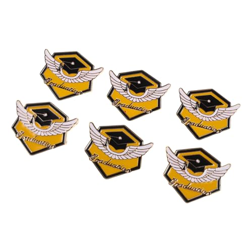 LRXIYODE 6 Stück Süße Abschlusskappen Anstecknadel für Abschlussfeier Farbige Accessoires für Shirts Jacken und Soziale Veranstaltungen von LRXIYODE