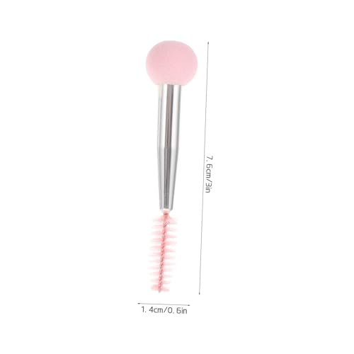 LRXIYODE 6 Stück Teiliges Doppelkopf Make up Schwamm Applikator Multifunktionaler Kosmetikpinsel mit Pilz schwamm und Augenbrauenbürste Geeignet für Mascara Foundation Concealer von LRXIYODE