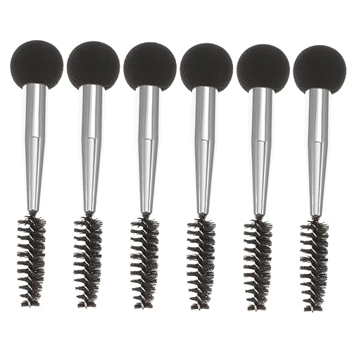 LRXIYODE 6 Stück Teiliges Doppelseitiges Schwamm Make Up Pinsel für Augenbrauen und Wimpern Tragbar Langlebig zum Verblenden und Auftragen von Lidschatten Foundation und Cremes für Frauen von LRXIYODE