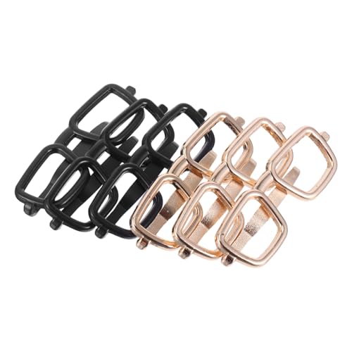 LRXIYODE 6stücke Krawattenklammern Für Herren Schwarz in Brillenform Metall-krawattennadeln Mit Verschluss Robust Und Langlebig Für Formelle Anlässe Und Geschäftstreffen von LRXIYODE