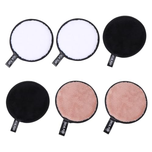 LRXIYODE 6 Stück Teiliges Mikrofaser Make Up Entferner Pad Doppelseitig Weich Waschbar Wiederverwendbar Sanfte Gesichtsreinigung für Damen und Mädchen Vielseitig für Puder und Kosmetik von LRXIYODE