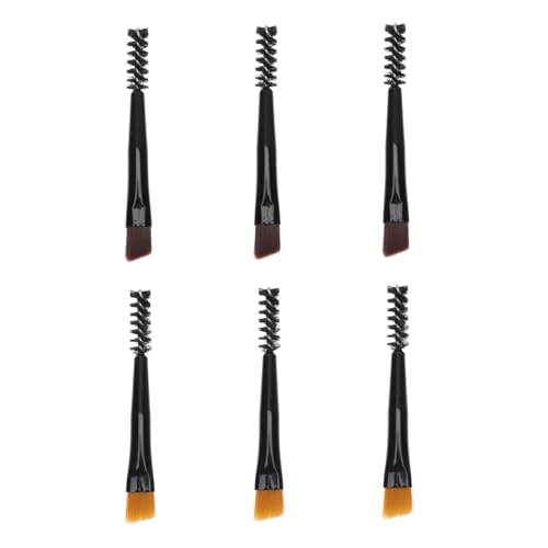 LRXIYODE 6 Stück Teiliges Mini Augenbrauen Pinsel mit Spiralbürste und Kamm Kompakt und Tragbar Multifunktional für Präzises Formen und Styling Geeignet für Damen und Herren im Alltag von LRXIYODE