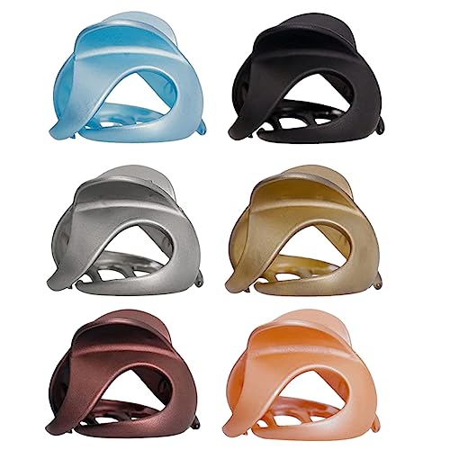 LRXIYODE 6 Stück Teiliges Modische Haarkrallenclips Bogenförmige Ponytail Clips aus Robustem Material Schonend für Haare und Kopfhaut Vielseitig für Dusche und Alltag Farben für Damen von LRXIYODE