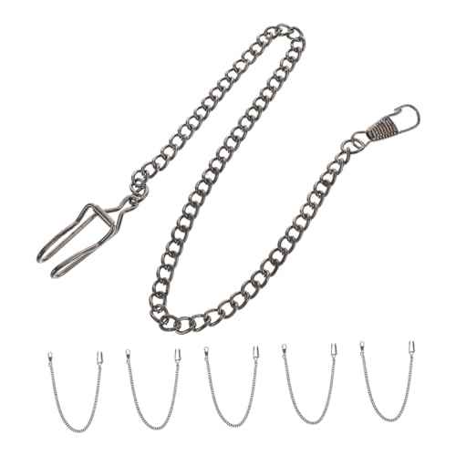 LRXIYODE 6 Stück Teiliges Set Taschenuhrkette aus Robustem Legierungsmetall Vintage Taschenuhr Zubehör mit Praktischem Clipverschluss Vielseitig Einsetzbar für Business Hochzeit und Sammler von LRXIYODE