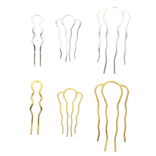 LRXIYODE 6 Stück Teiliges U Förmiges Haarnadel Vintage Haarschmuck für Chignon Dutt Hochsteckfrisuren Bruchsicher Komfortabel Geeignet für Frauen bei Hochzeit Party Alltag Zufällige Farbe von LRXIYODE