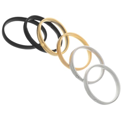LRXIYODE 6 Stück Teiliges Verstellbare Metallarmbänder für Herren und Damen Elastische Ärmelhalter in und Gold für Rutschfeste Hemdenärmelhalter und Stilvolle Outfits von LRXIYODE