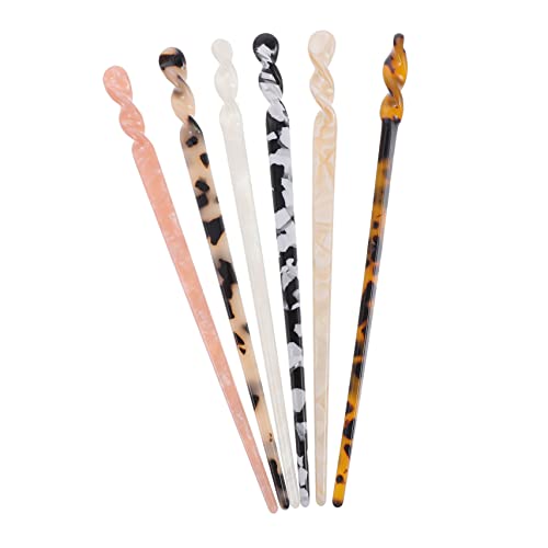 LRXIYODE 6 Stück Teiliges Vintage Haarstäbchen aus Acetat Haarnadeln für Duttfrisuren Haarschmuck für Damen für Hochzeiten und Partys LRXIYODE 6 Stück Teiliges Vintage Haarstäbchen aus Acetat Haarnadeln für Duttfrisuren Haarschmuck für Damen für Hochzeiten und Partys von LRXIYODE