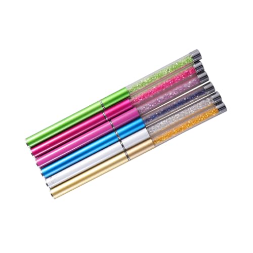 LRXIYODE 6 Stück Teiliges Wimpernbürsten mit Funkelnden Strass stielen Farbige Spiral eyelash brushes aus Robustem Kunststoff und Metall zum Trennen und Formen Mascara Handliche für Damen von LRXIYODE