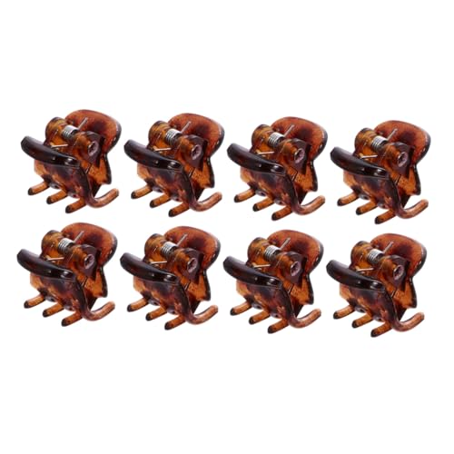 LRXIYODE 60 Stück Mini Haarklammern aus Langlebigem Kunststoff Kleine Haarspangen für Damen Mädchen und Kompakte Haarklammern zum Fixieren und Stylen Praktische Haarclips in Kaffee Farbton von LRXIYODE
