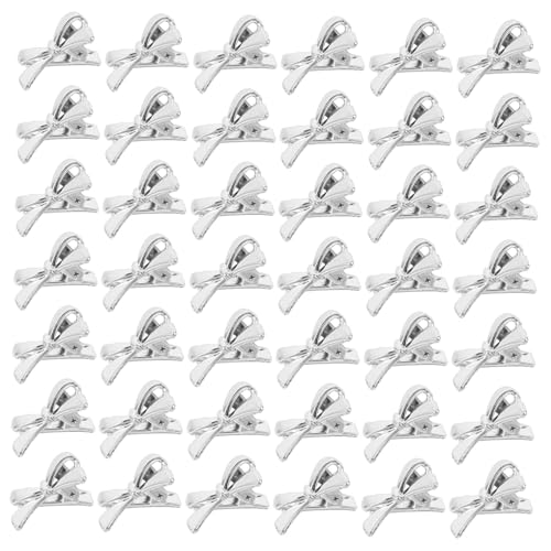 LRXIYODE 60stücke Schmetterlingsblumen-haarspangen Silberne Schleifenclips Für Damen Teenager Mädchen Haarschmuck Haarstyling-accessoires Für Hochzeit Geburtstag Party Abschlussball von LRXIYODE