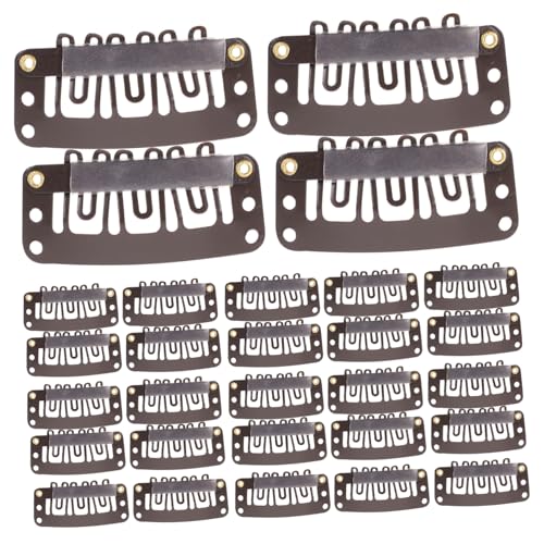 LRXIYODE 60 Stück Teiliges Haarclips aus Metall in Dunkelbraun Langlebige Snap Clips für Haarverlängerungen Perücken und Hutbefestigung Vielseitig für Frauen kein Ausbleichen oder von LRXIYODE