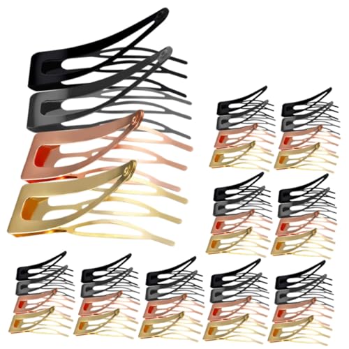 LRXIYODE 60 Stück Teiliges Haarschmuck Metall Snap Haarspangen in Schwarz Gunmetal Gold Roségold Langlebig und Wiederverwendbar Vielseitig für Frauen und Mädchen Stylische Haarclips für von LRXIYODE