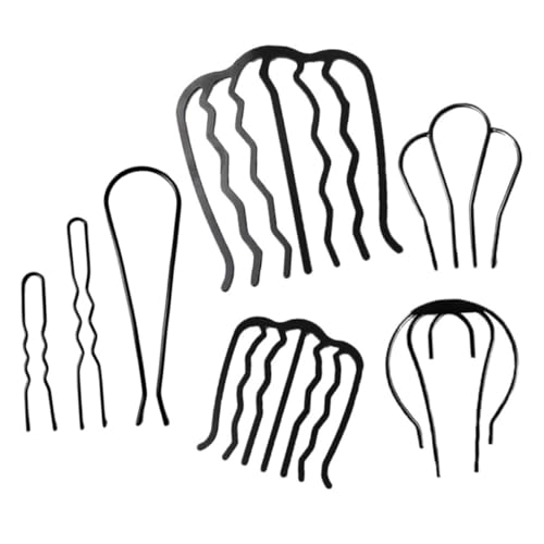 LRXIYODE 7 Stück Teiliges Haarkamm Legierung Rutschfeste Haarklammern für Damen Wellenförmige Zähne Stilvolle Haarspangen für Vielseitiges Styling Fest Haltend Schonend für Haare Geeignet von LRXIYODE