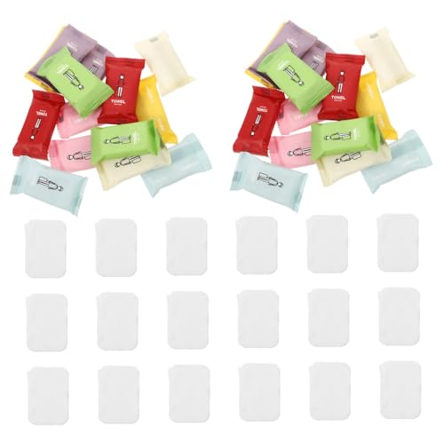 LRXIYODE 70 Stück Teiliges Komprimierte Tragbare Gesichtstücher in Verschiedenen Farben Extra Dicke Große Einmal waschlappen für Camping Outdoor Reisen und Sport Weiche Mini handtücher für von LRXIYODE