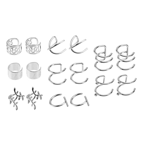 LRXIYODE 8 Paare Kreative Ohrclips Ohrlöcher Damen Ohrklemme aus Titanstahl Modischer Knorpelschmuck Stilvolle Ohrdeko für Alltag und von LRXIYODE