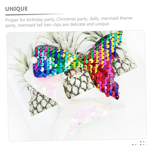 LRXIYODE 8 Stck Teiliges Meerjungfrau Haarclips für Kleine Mädchen Glitzernde Pailletten Haarklammern in Bunten Farben Niedliche Haarschmuck Accessoires für Geburtstag Party und Alltag von LRXIYODE